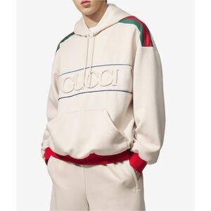 Unisex Gucci light neoprene Gucci logo hoodie size medium fits like large